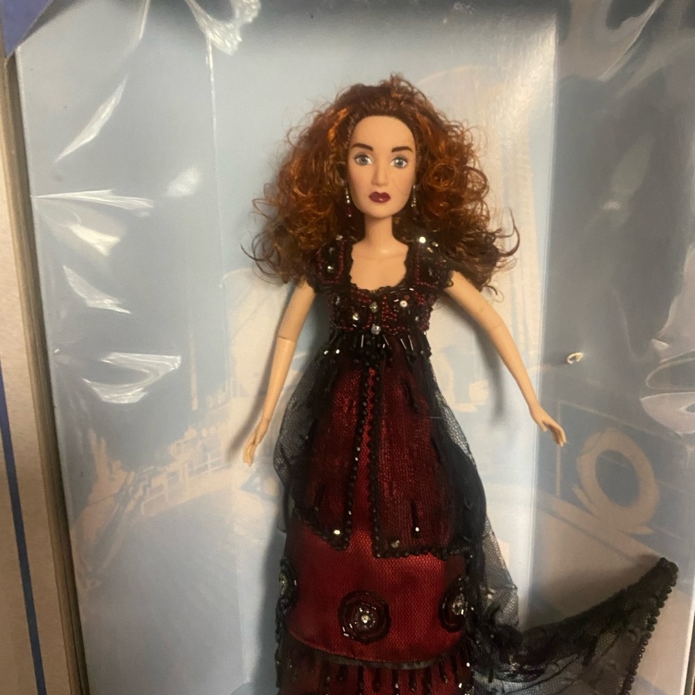 Rose from Titanic Doll with Red and Black Dress